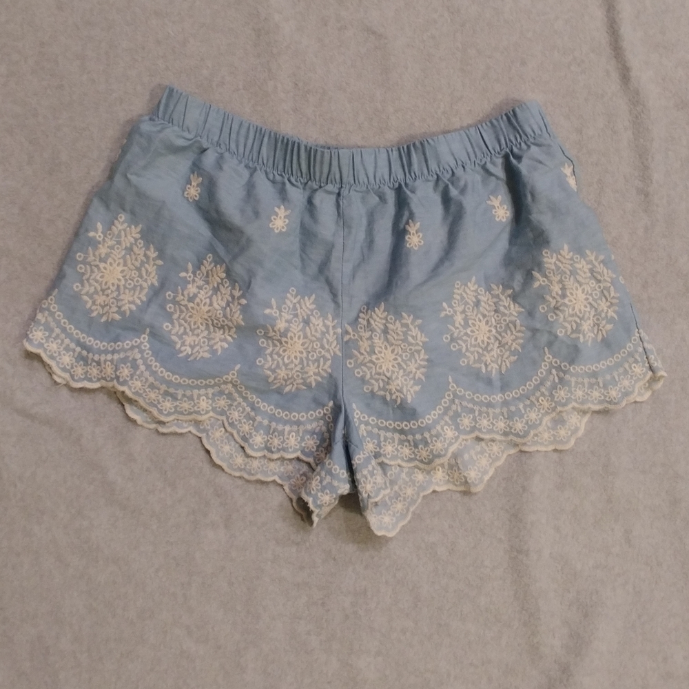 Francescas Shorts-blue w/white detailing-L